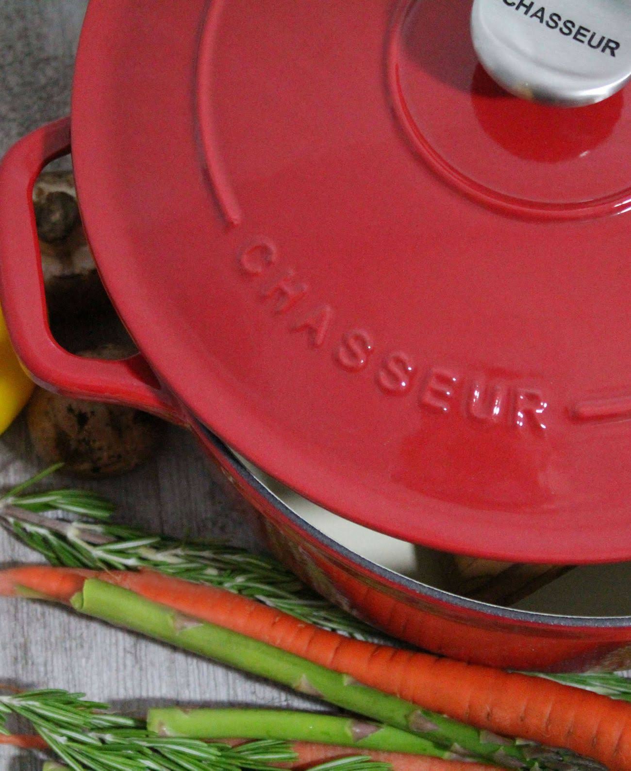 5.5-Quart Red Enameled Cast Iron Round Dutch Oven F3672