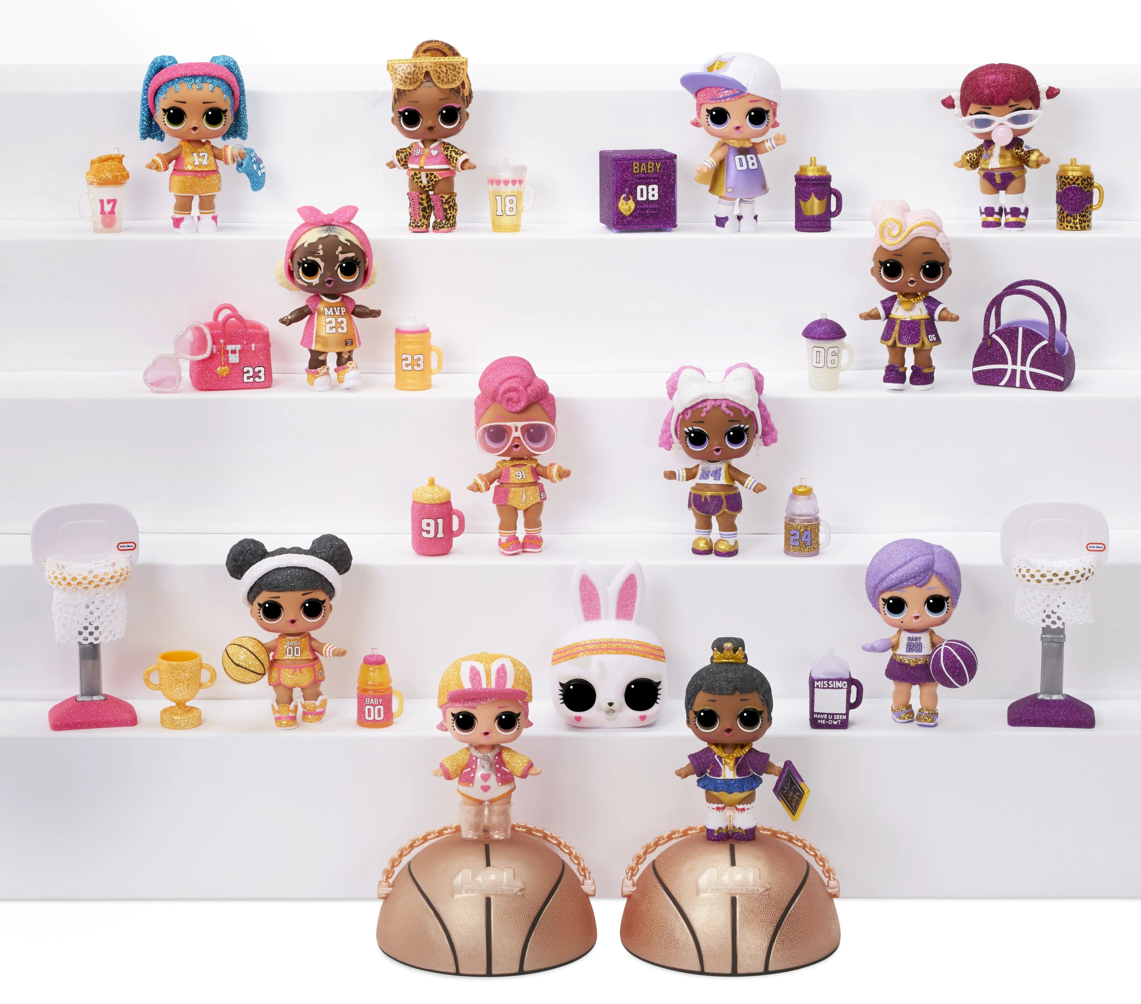 Sparkly Basketball Series Dolls with 8 Surprises M532357