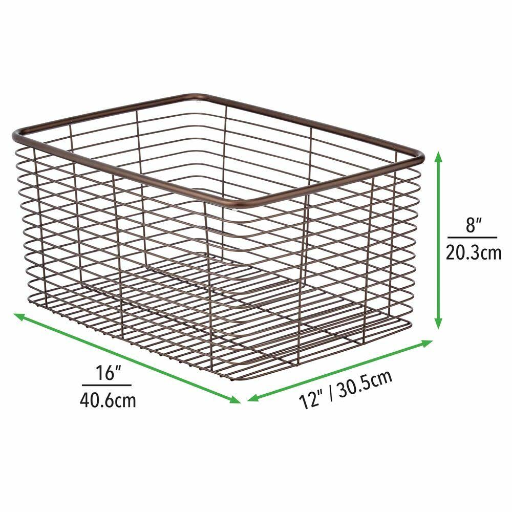 Metal Wire Kitchen Pantry Storage Organizer Bin M841