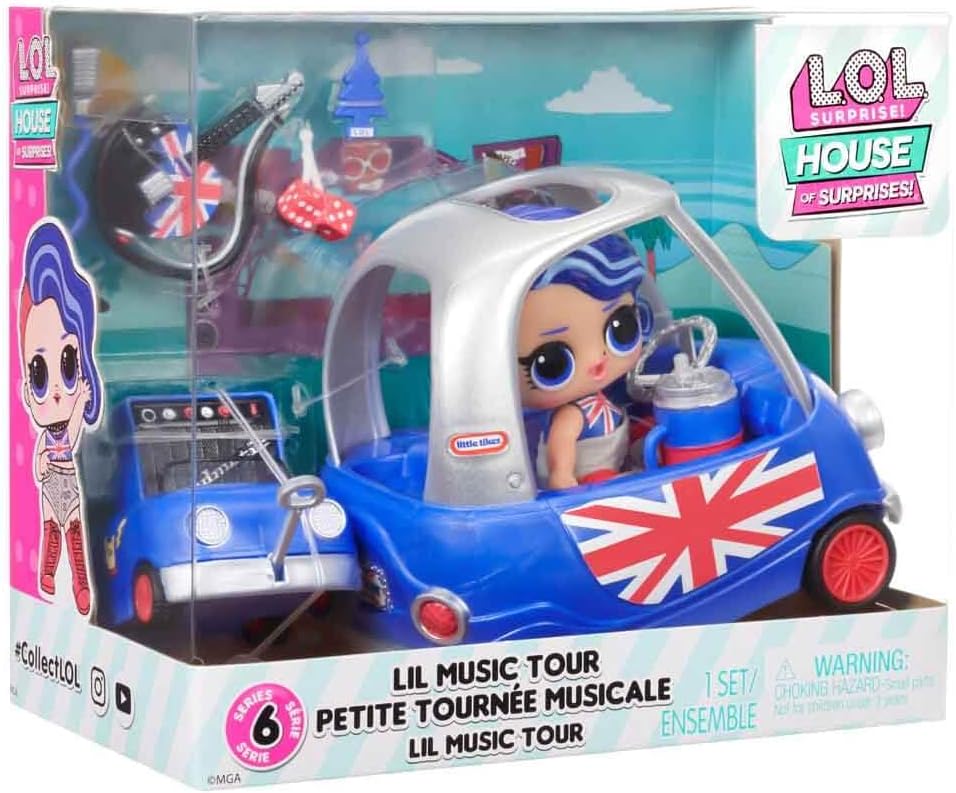 Lil Music Tour Playset with Cheeky Babe Collectible Doll and 8 Surprises J446