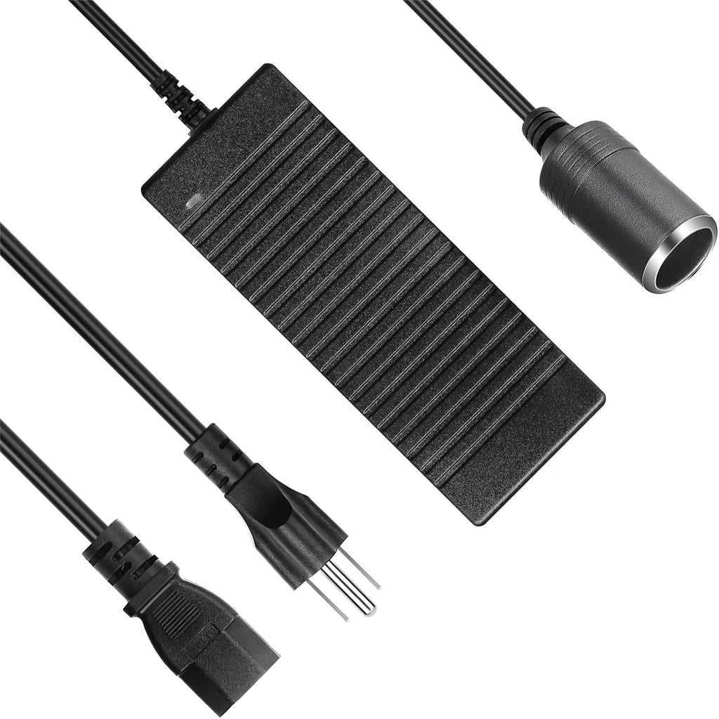 12V Car Plug to Wall Plug Adapter 10A, 100V~240V to 12V 120W Cigarette Lighter Adapter T23930