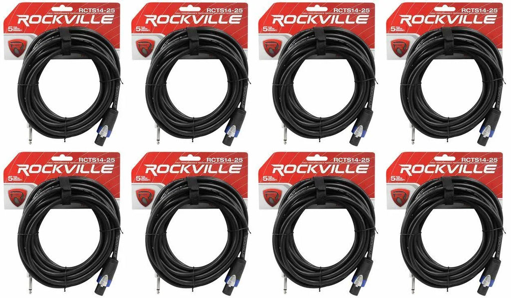25& 14 AWG 1/4x22 TS to Speakon Pro Speaker Cable Y160