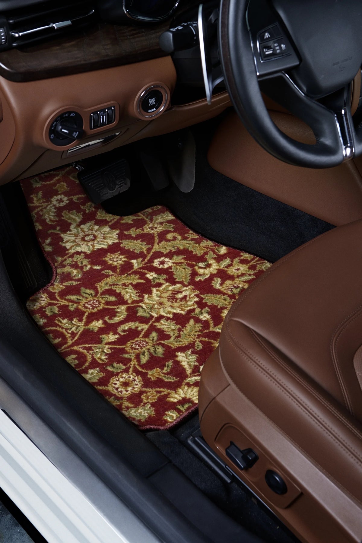 Red Oriental Car Mats for Tesla Model X V52576