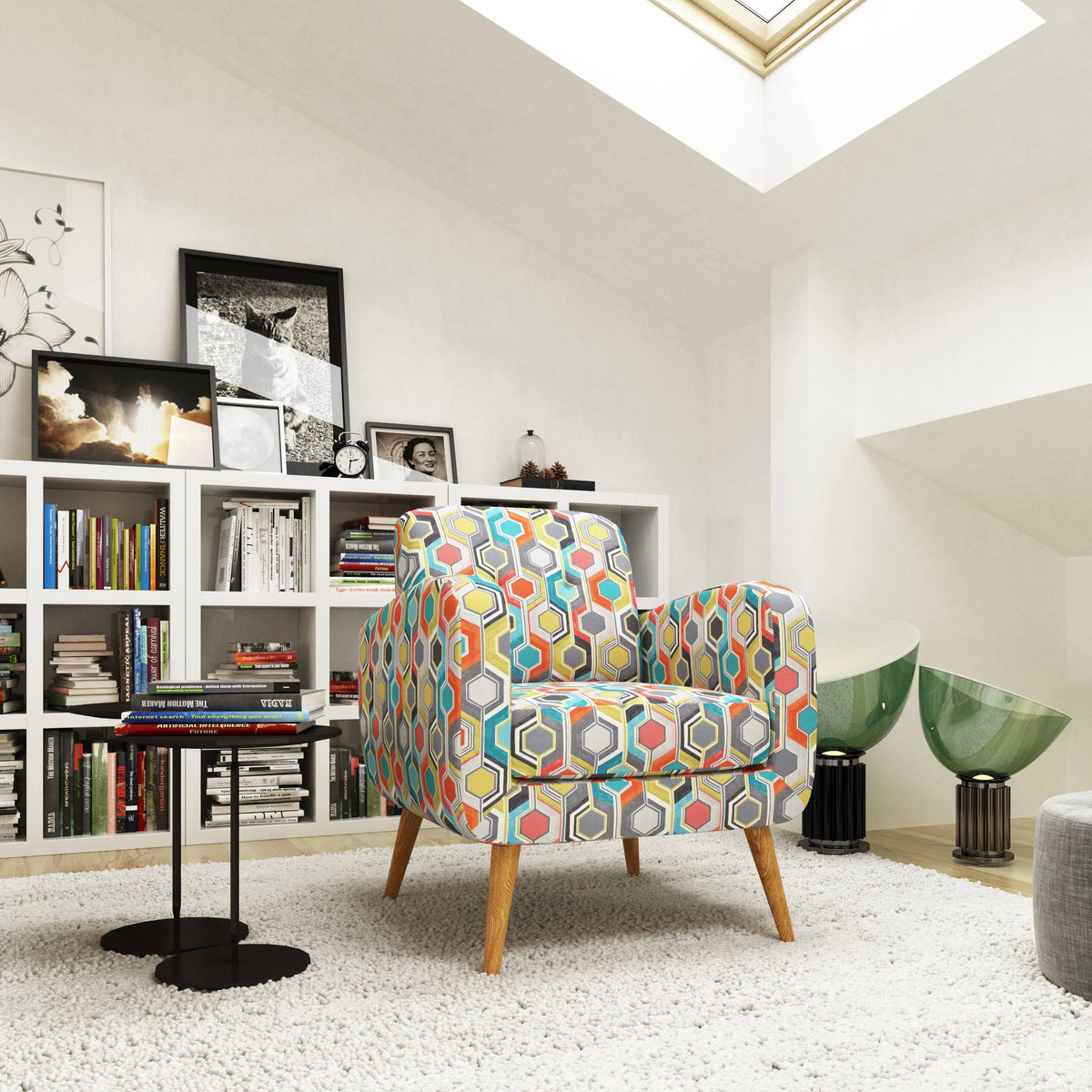 Navy Blue Modern Arm Chair O8174