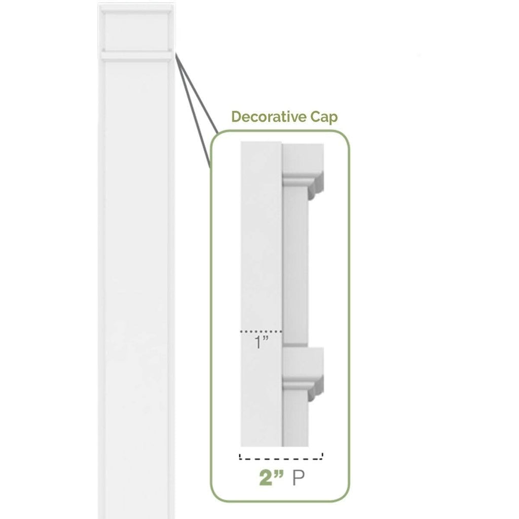 Flat Panel PVC Pilaster with Capital and Base (Pair) R738