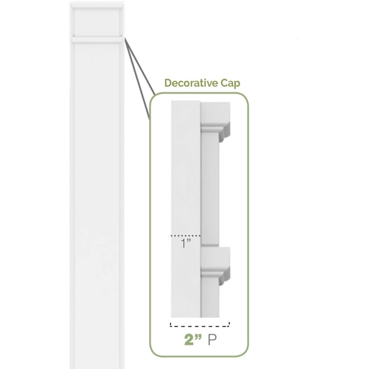 Flat Panel PVC Pilaster with Capital and Base (Pair) R738