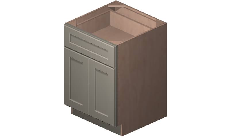 Dove 2 Doors 1 Drawer 1 Shelf 1 Rollout Shelf Base Cabinet O914