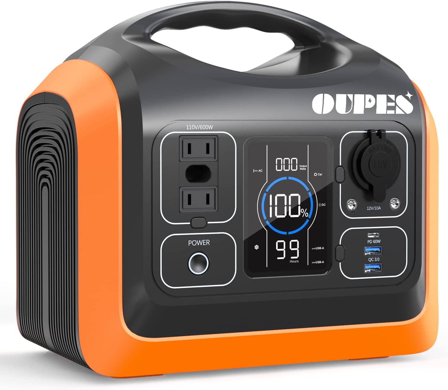 1200W Solar Generator with 2 X100W Solar Panels, 992Wh Portable Power Station LiFePO4 Battery w/ 3 X 110V AC Outlets C79360
