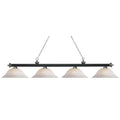 Matte Black and Brushed Nickel 4 Light Island Light Z95470