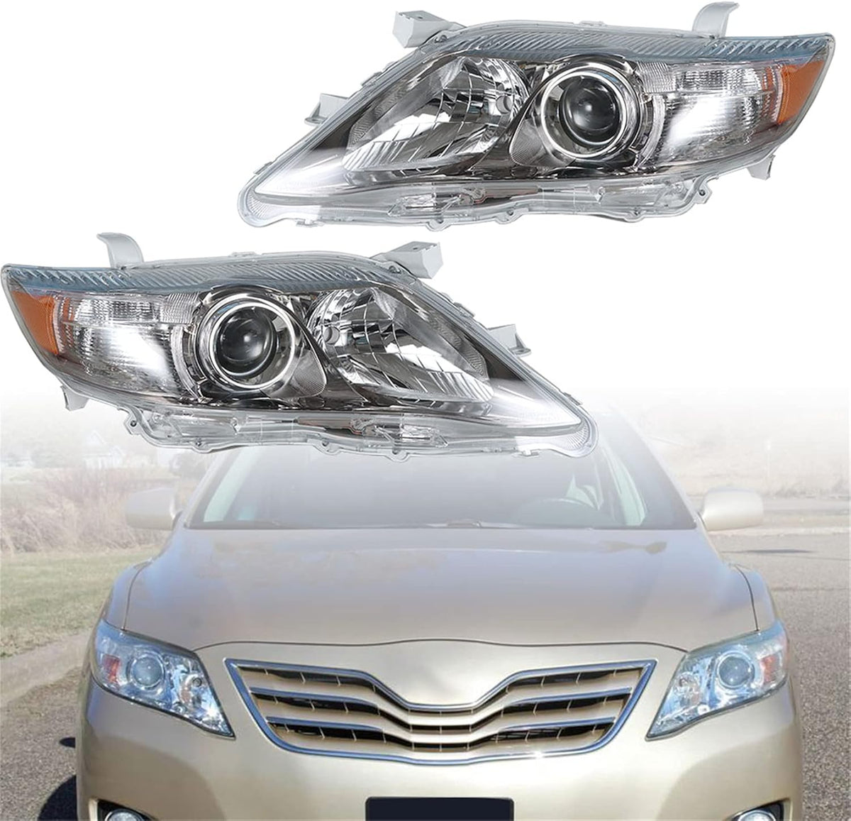 Headlights Pair for 2010 2011 Toyota Camry SE G137238