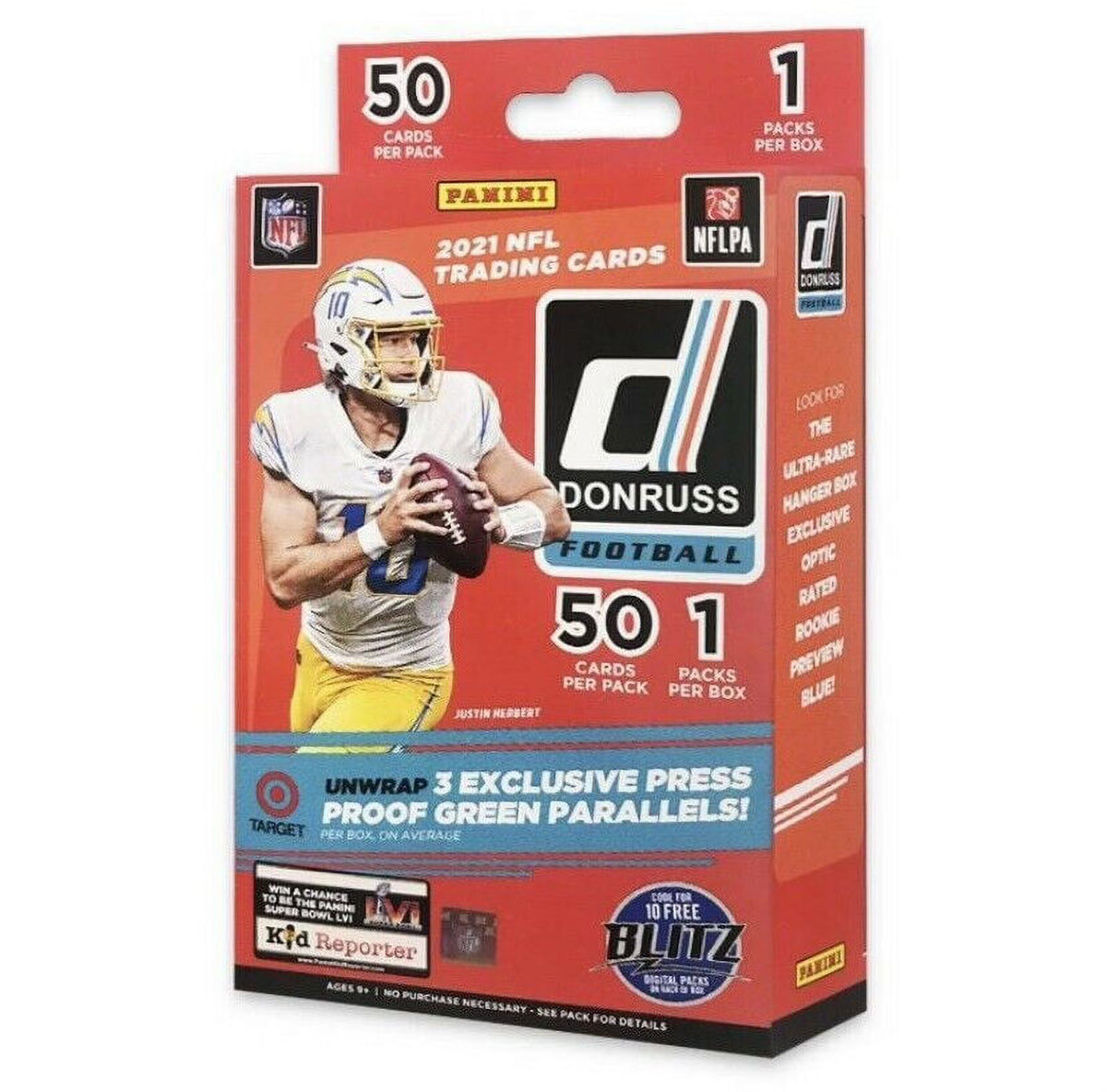 Green Parallels Football Trading Card Hanger Box B51070