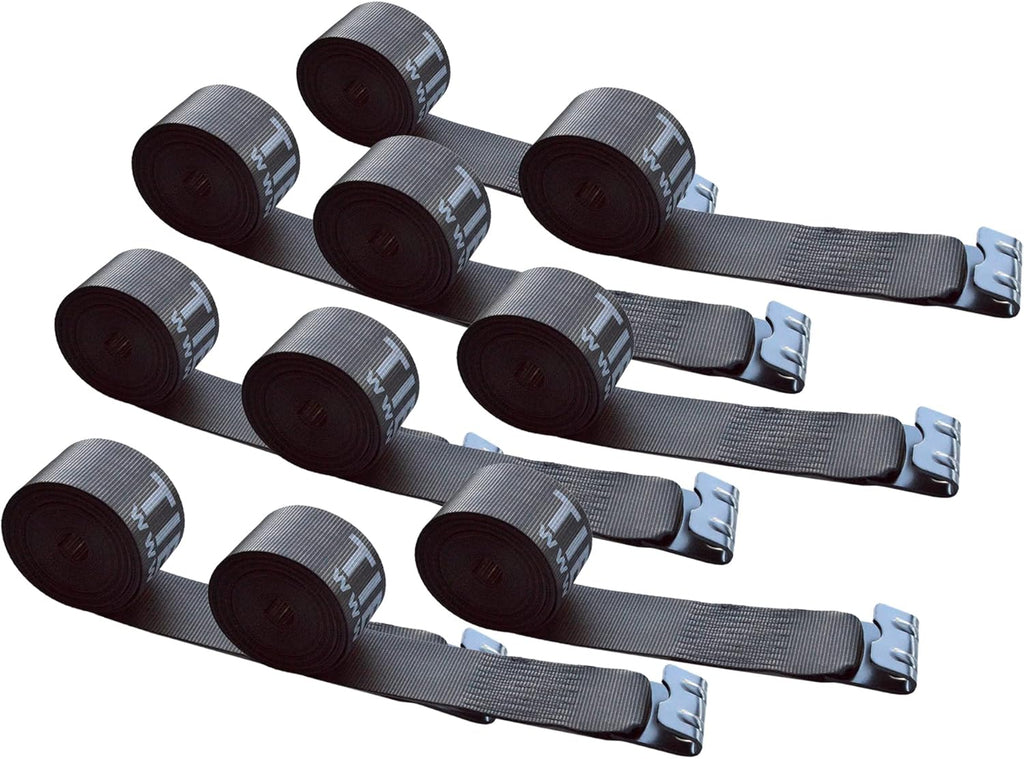 Yellow 4 x 30' Heavy Duty Tie-Down Winch Strap with Flat Hooks O215469