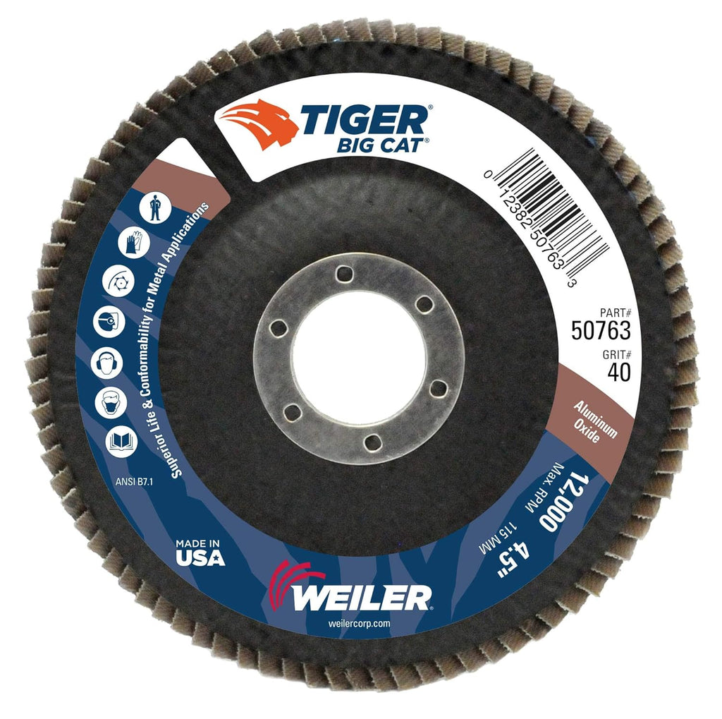 4-1/2 Dia. 60 Grit Aluminum Oxide Flap Disc, Pack of 2 A393