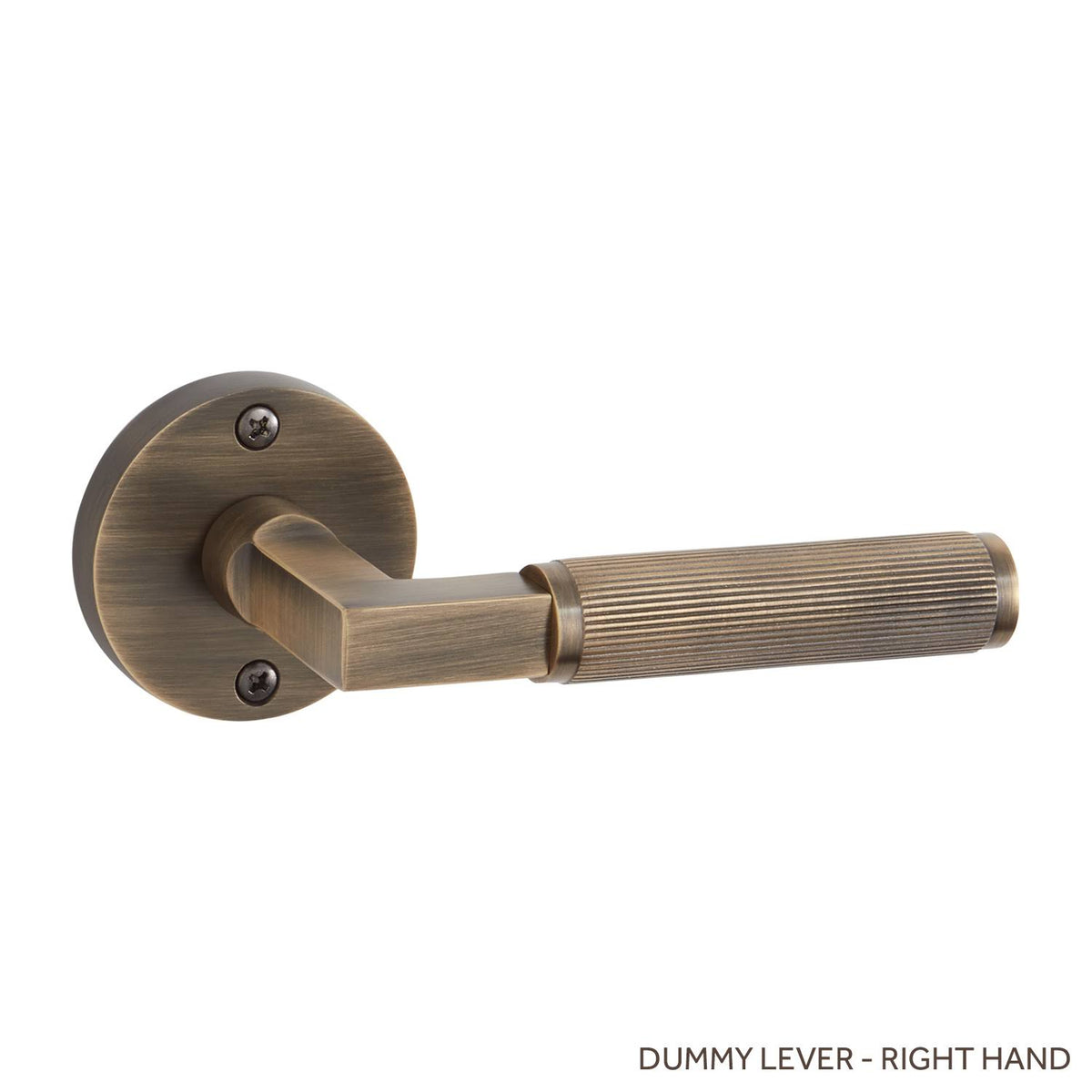 Antique Brass Dummy Door Plate with Lever Handle I316233