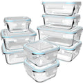 18pc Glass Containers Set with Lock Tight Lids G936529
