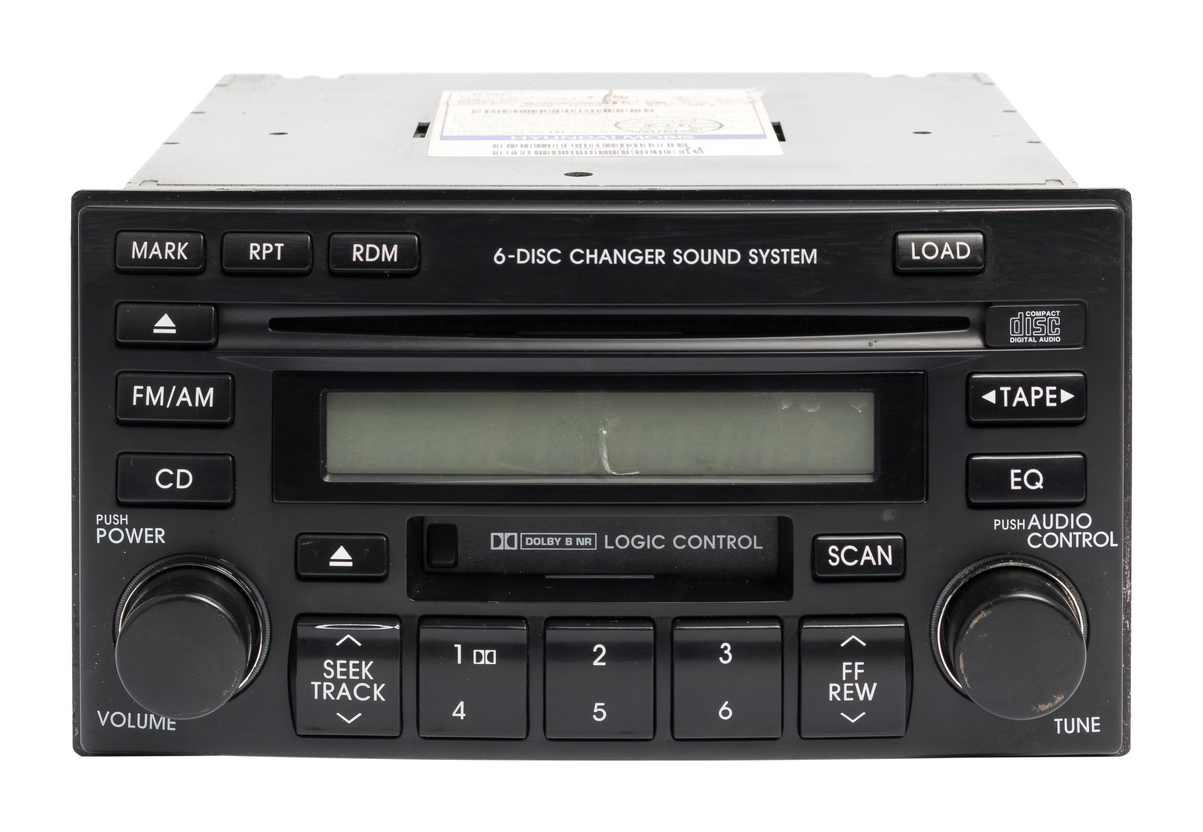 Restored AM FM Radio Cassette 6 Disc CD MP3 Player Y59397