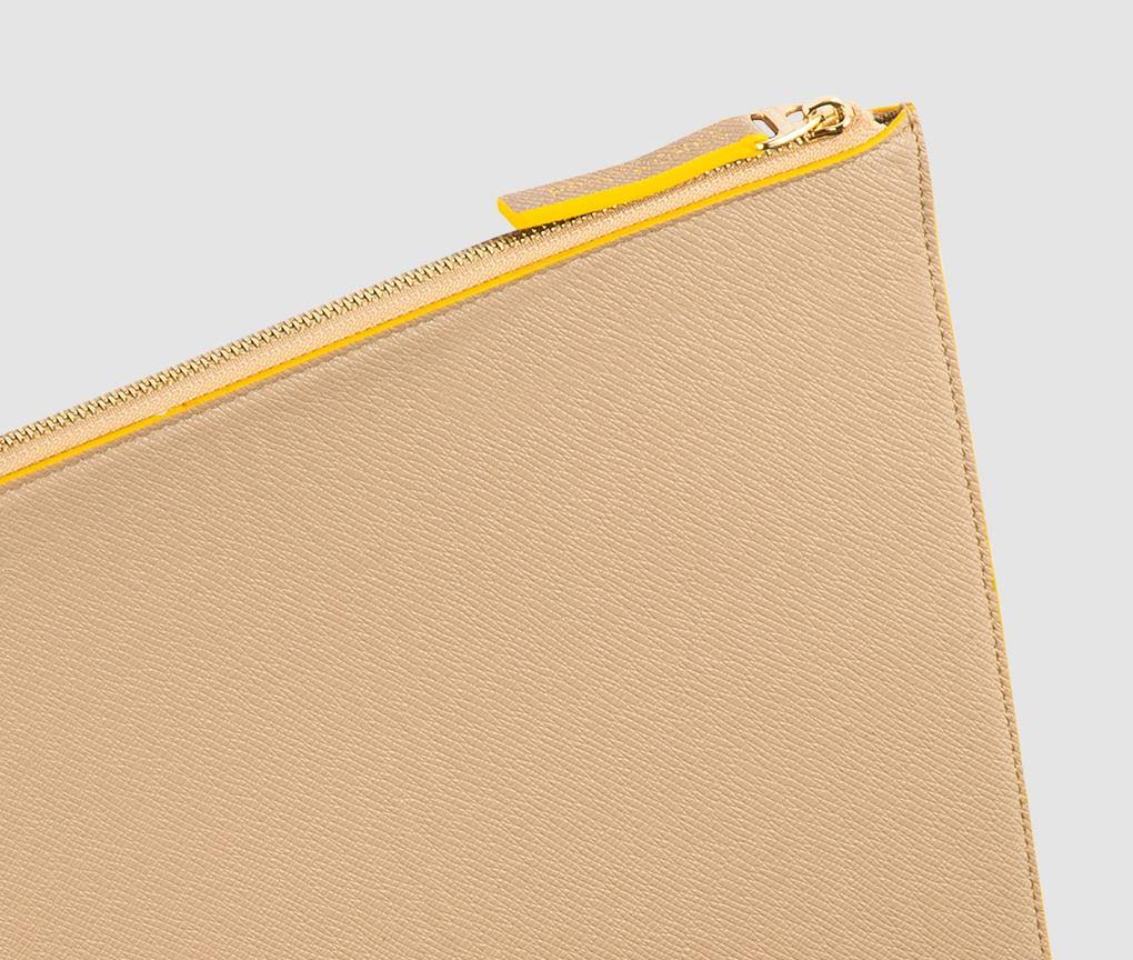 Laptop Case (Beige/Yellow) - 13-15 inch pu-leather G525877