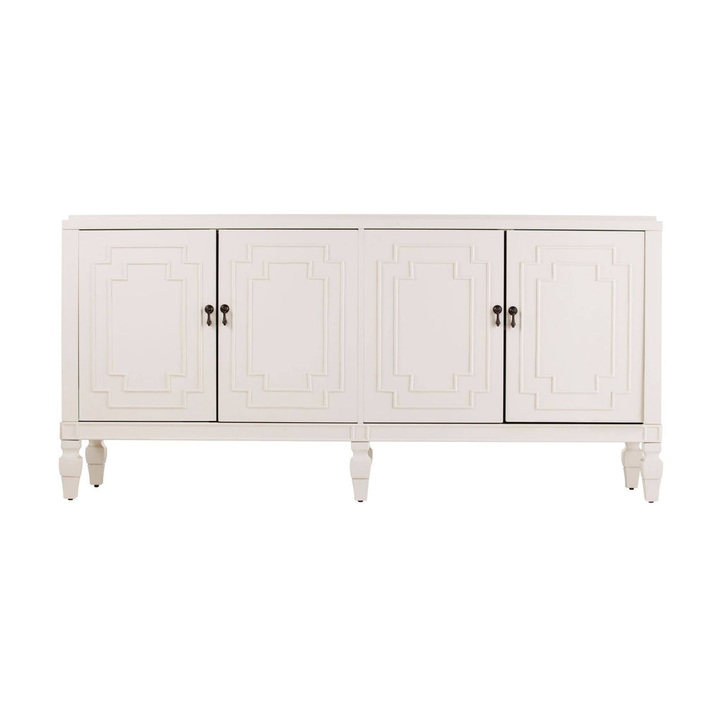 Antique White Low-Profile Accent Cabinet L69945