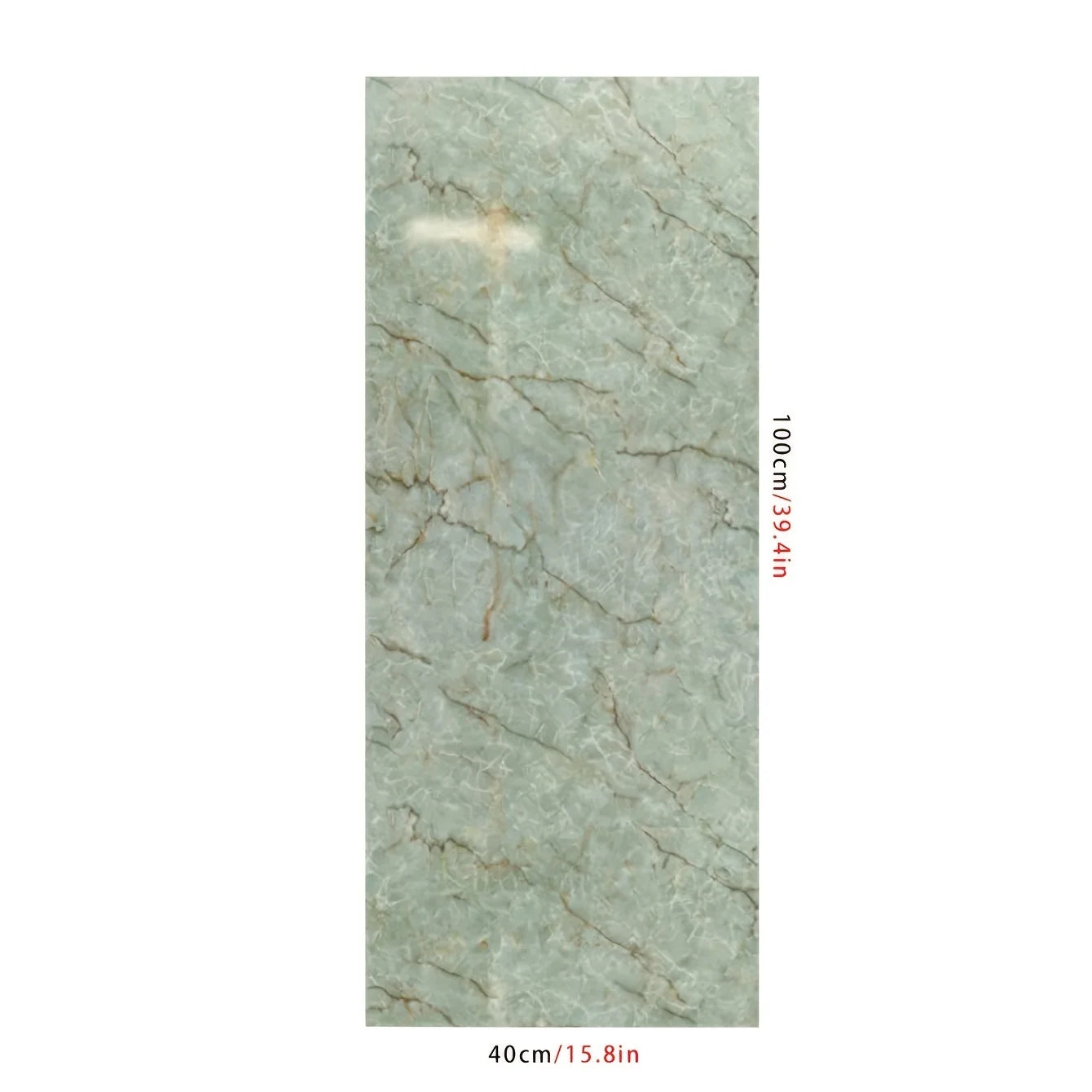 Cyan Glossy Film Marble Wallpaper Roll G31428