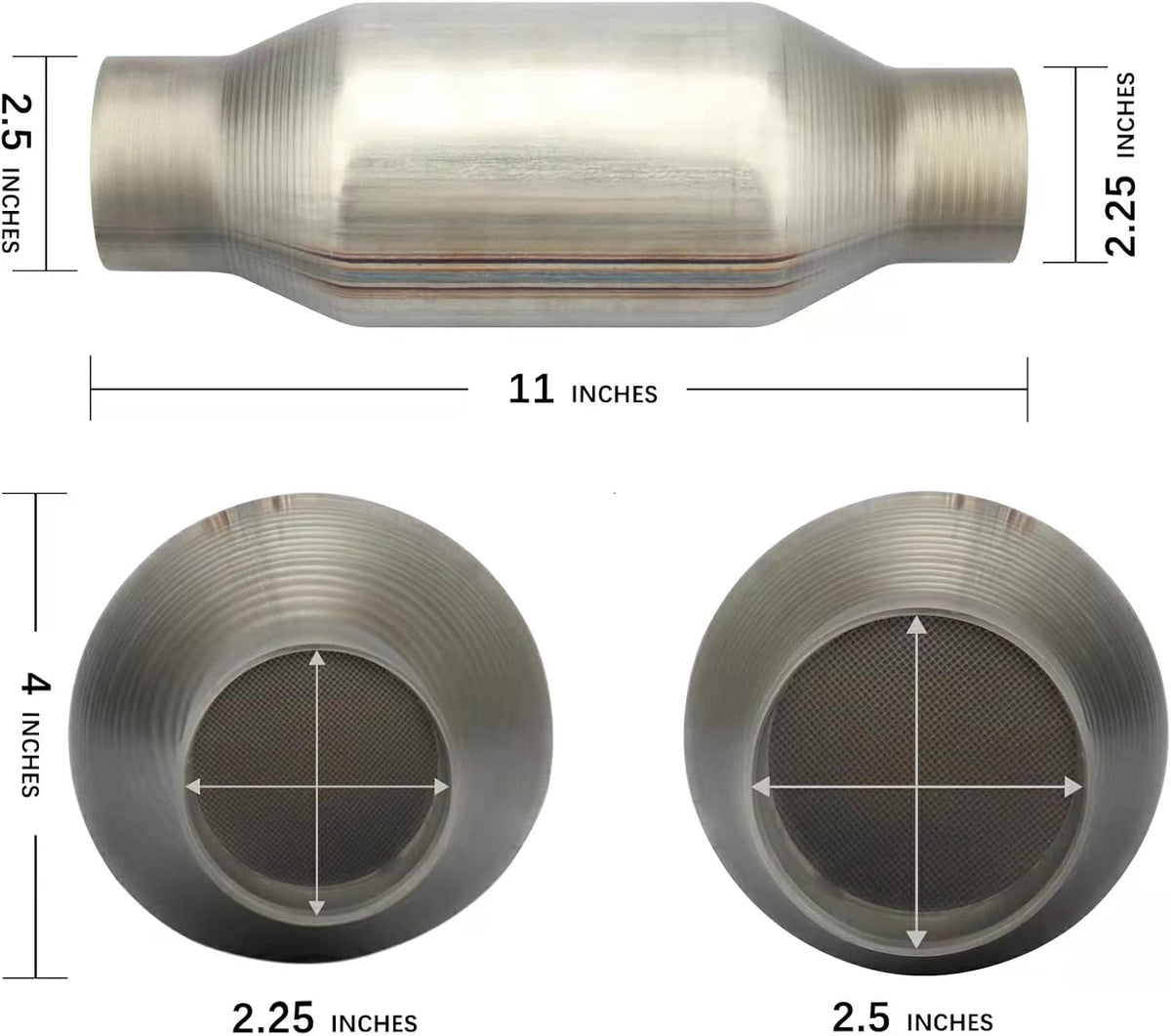 2.25" Inlet/Outlet Universal Catalytic Converter Pack of 2 O172750