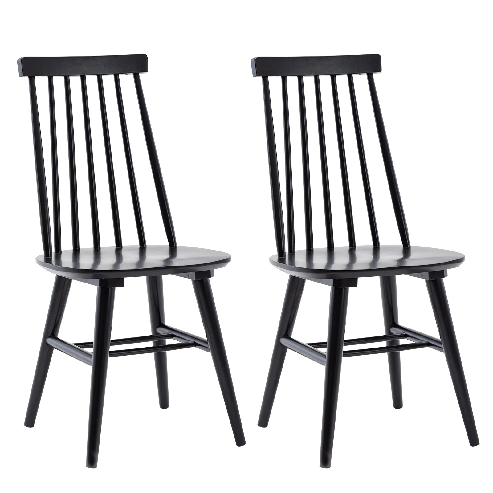 Black Wood Dining Chairs Set of 2 D89849