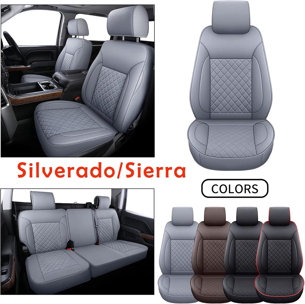 2 Front Seat Covers, Black Faux Leather R429
