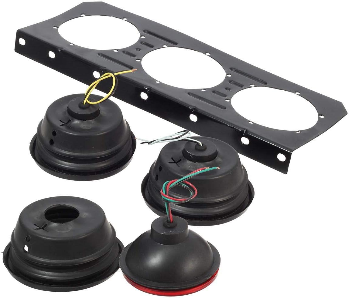 63 LED 4 Inch Round Trailer Tail Lights Bar Kit with Iron Bracket Base Waterproof 12V-30V (2pcs) Z858