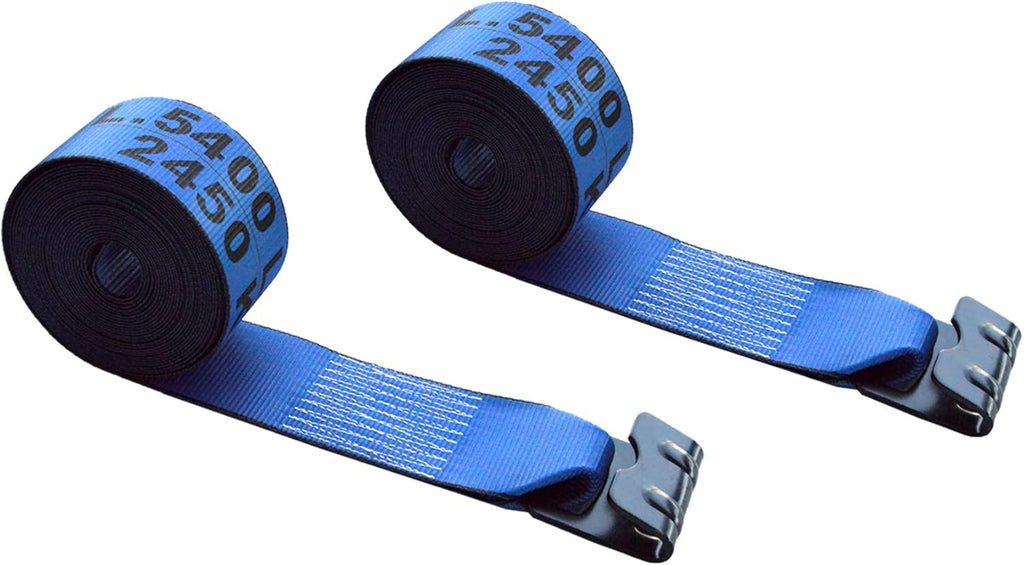 Yellow 4 x 30' Heavy Duty Tie-Down Winch Strap with Flat Hooks O215469