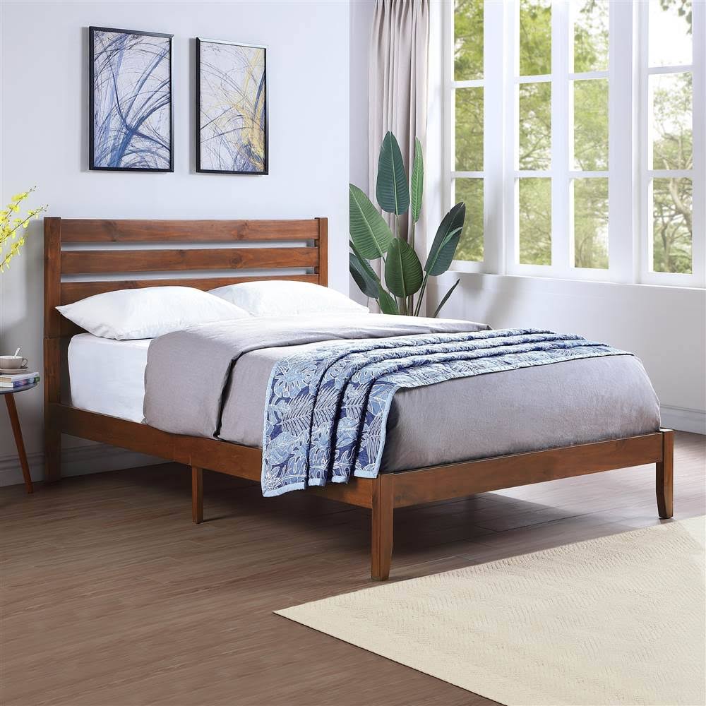 Queen Size Brown Bed Frame P1595