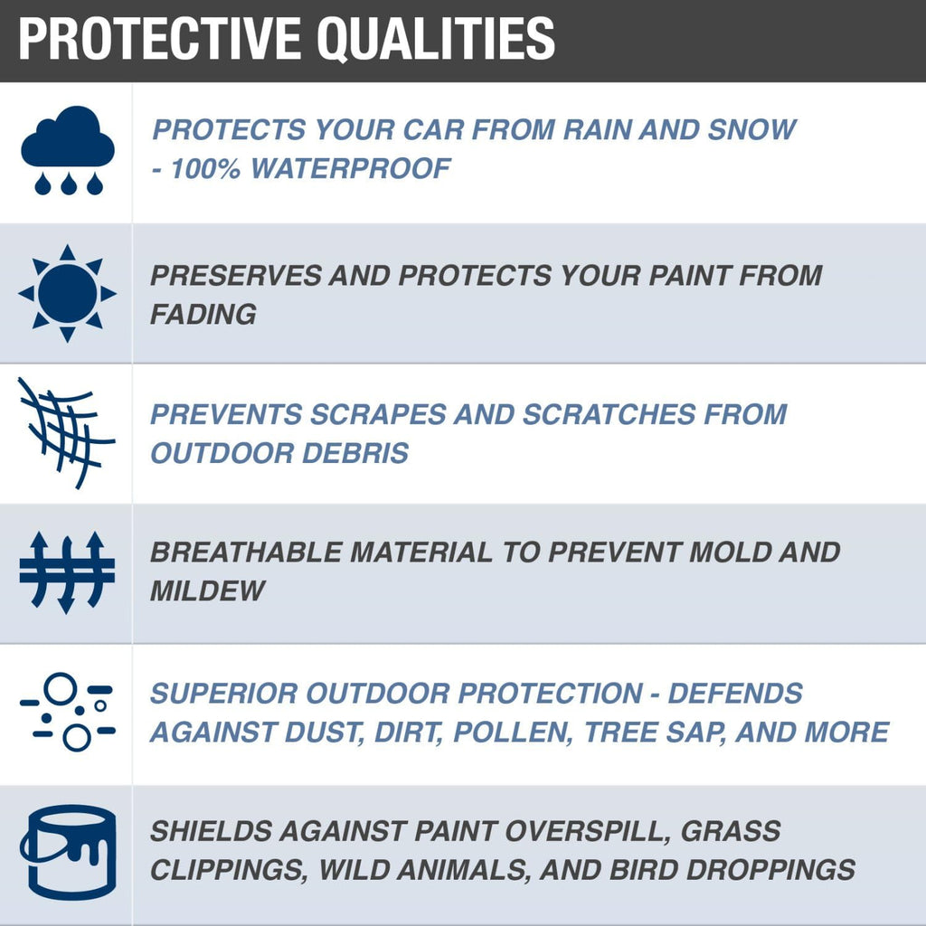 SUV Cover, 4 Layer Waterproof Dustproof UV Treated, Fits SUVs up to 210" P570