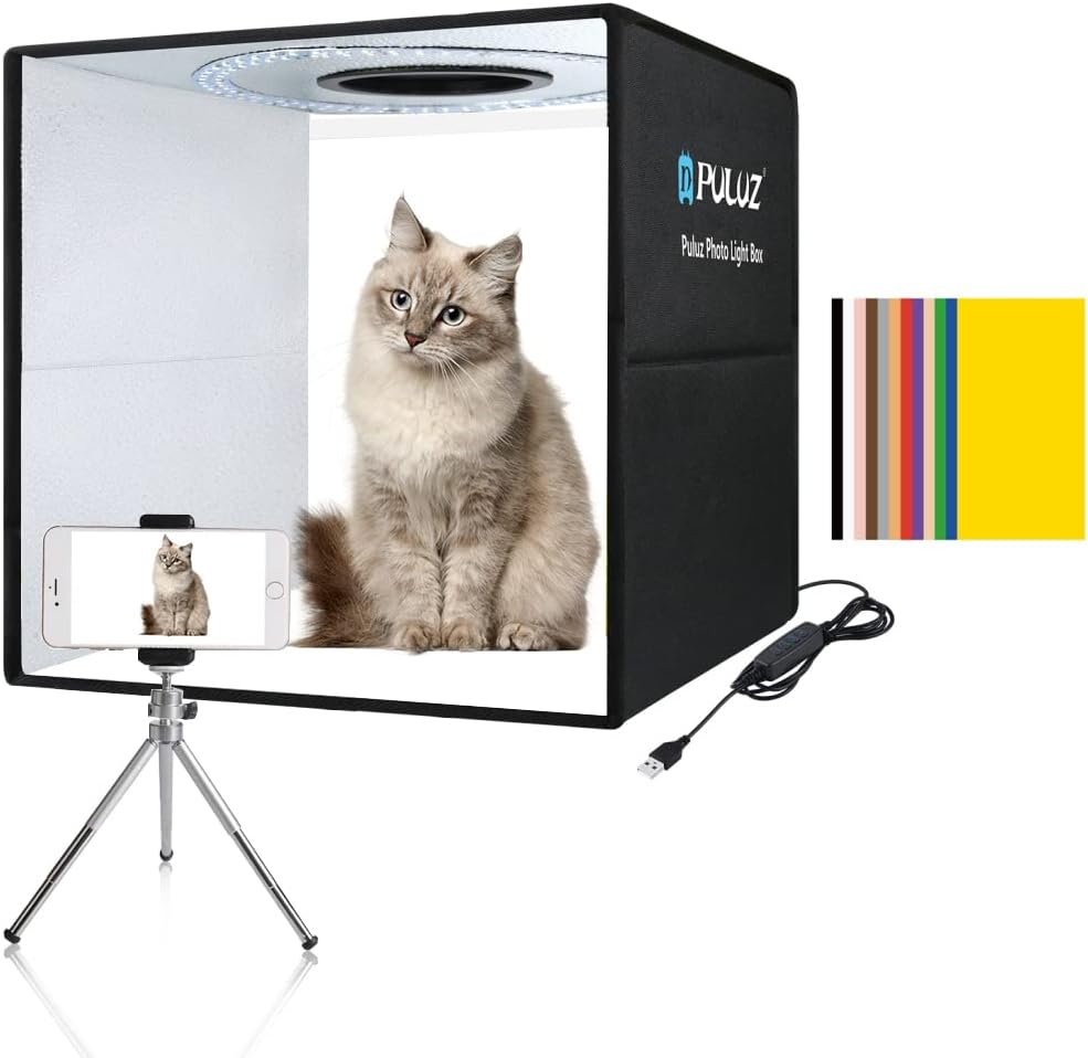 15.8"/40cm Photo Studio Light Box with Led Lights and 12 Colors Backdrops, Pack of 2 V763070
