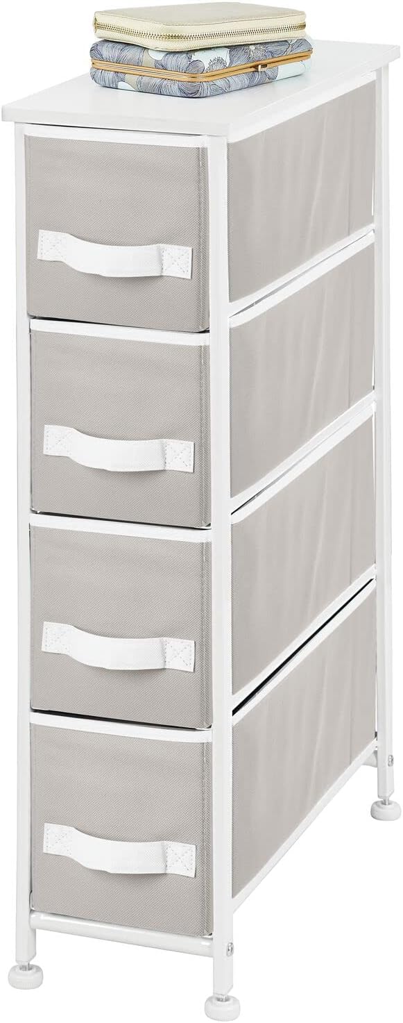 4 Drawer Tall Storage Tower Organizer Nightstand M7674
