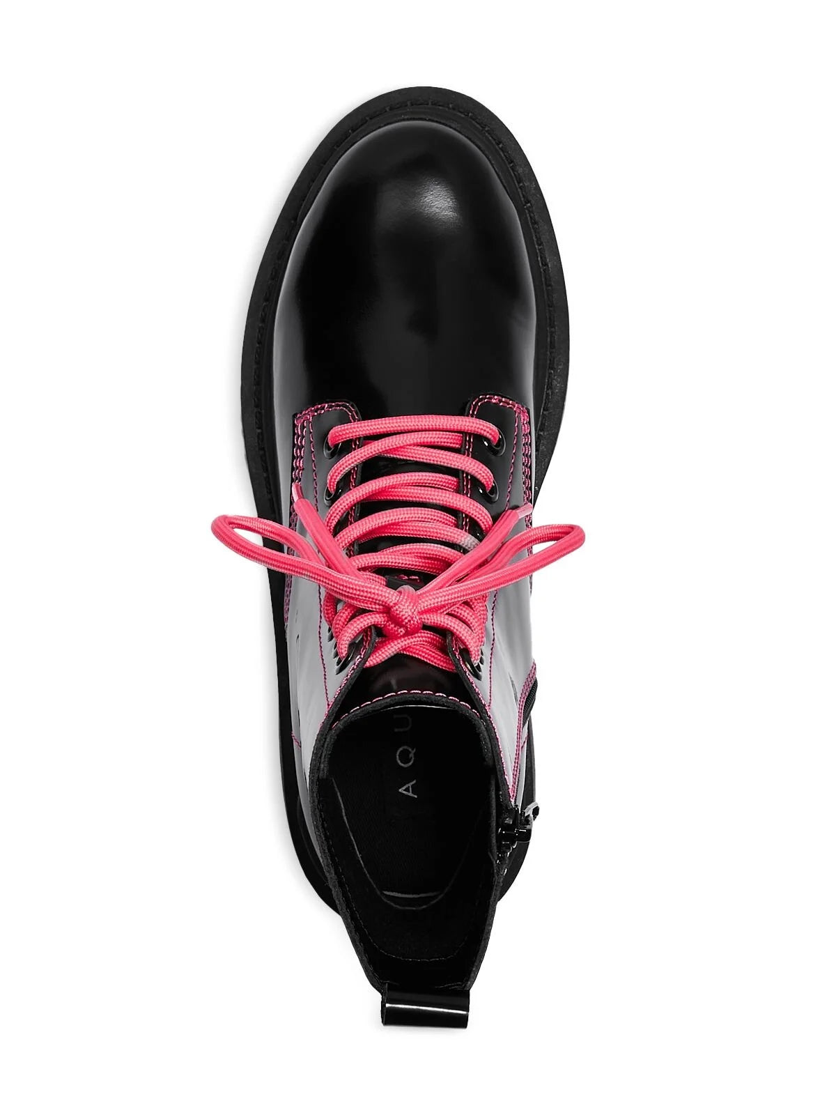 Black Leather Combat Boots 6.5 M X25258