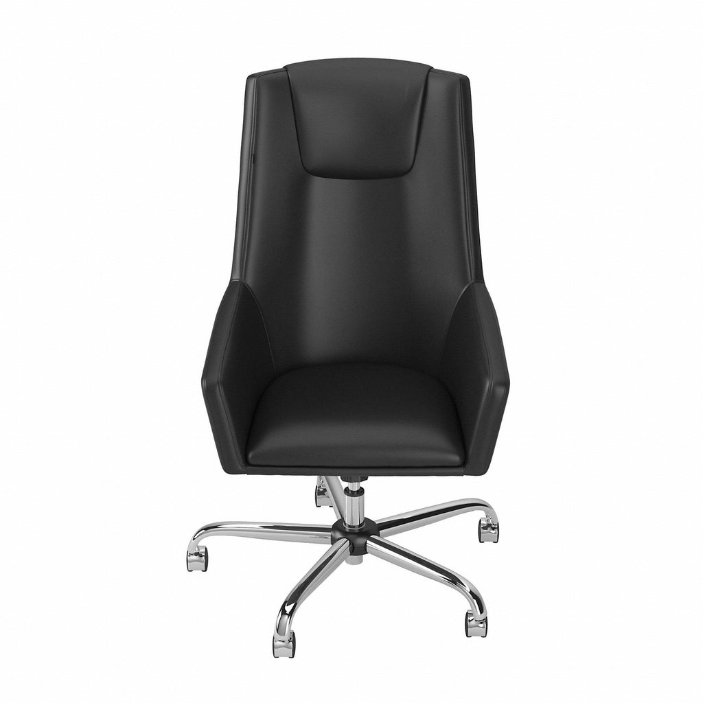 Light Gray High Back Leather Box Chair C264113
