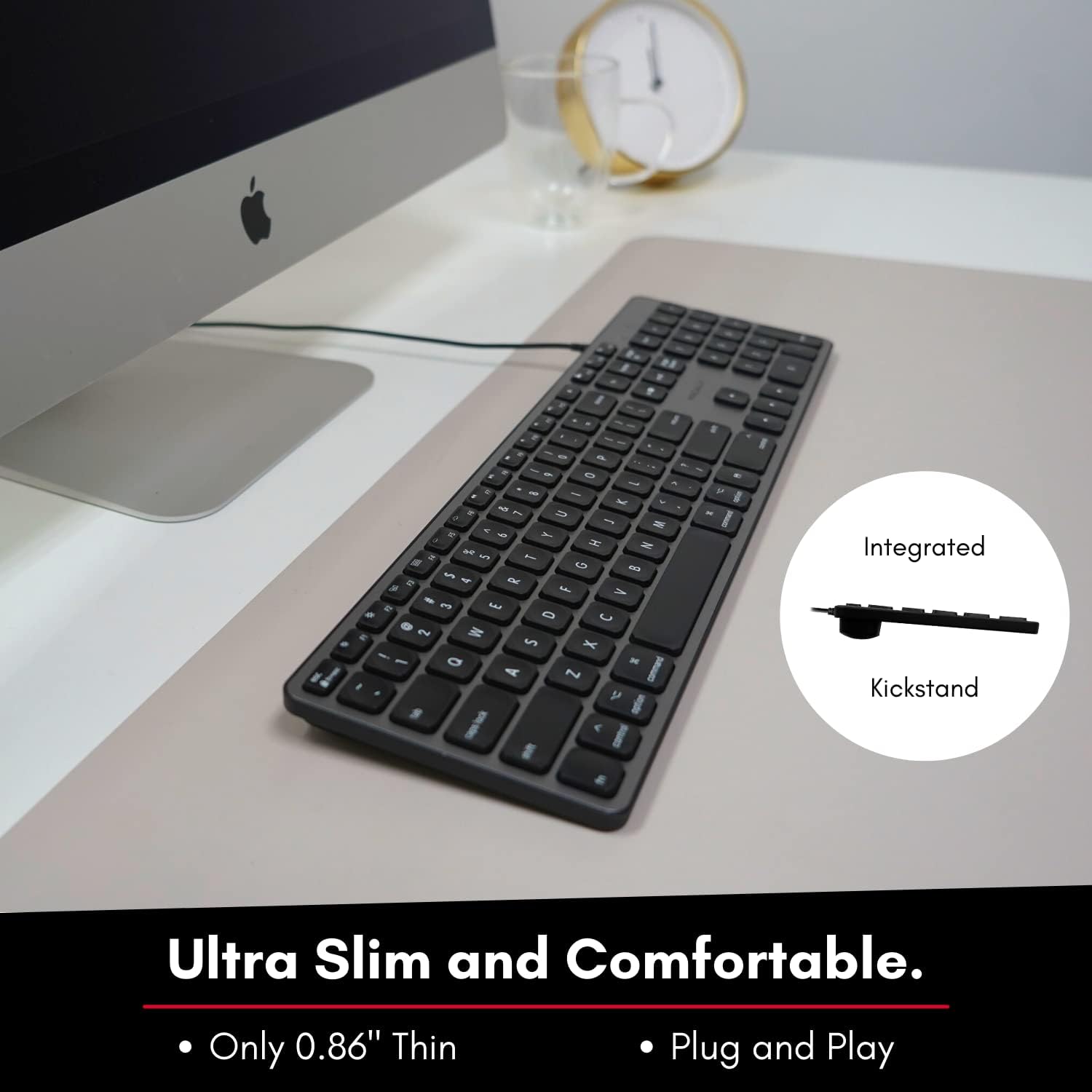 Space Gray Backlit Wired Mac Keyboard with 107 Keys X671