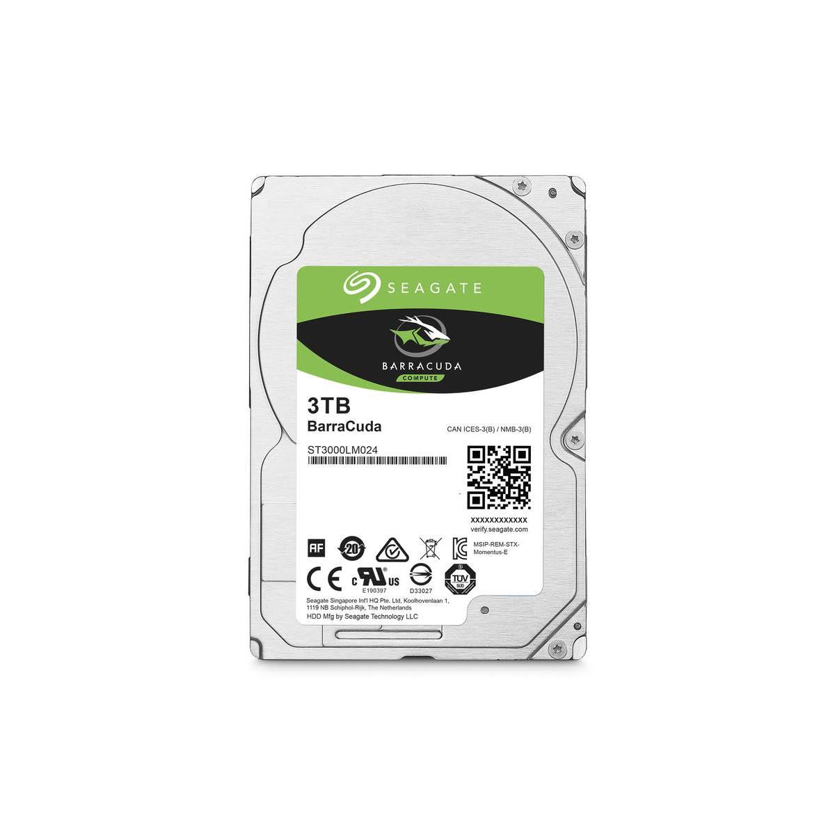 Used Barracuda 3TB Internal Laptop Hard Drive, 5400 RPM, SATA 6Gb/s D3245