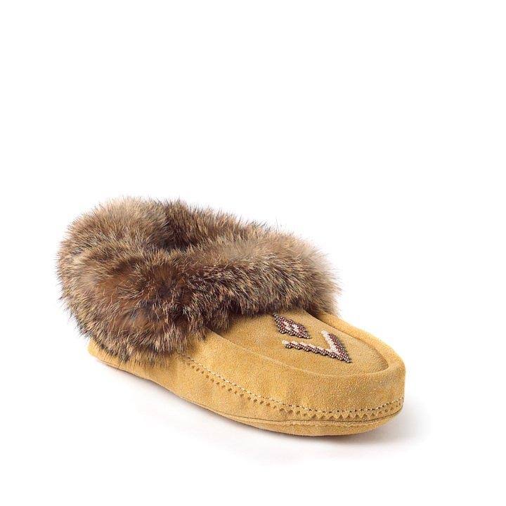 Genuine Rabbit Fur Lined Moccasin I234072