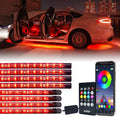 RGB LED Car Underglow Light Kits, 8PCS Underbody Interior Bluetooth Lights Z6300