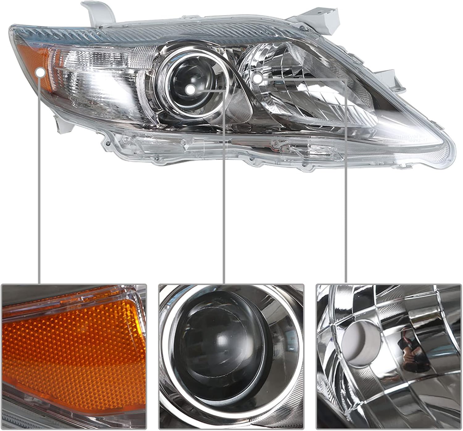 Headlights Pair for 2010 2011 Toyota Camry SE G137238