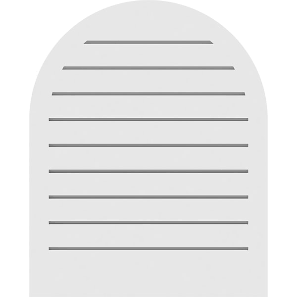 Round Top Surface Mount PVC Gable Vent with Brickmoul Z6326