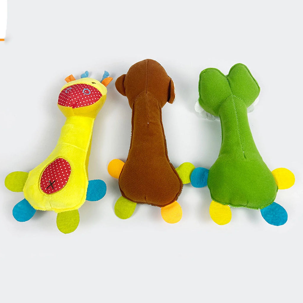 Squeaky Dog Toys Plush Cartoon Dolls G374343