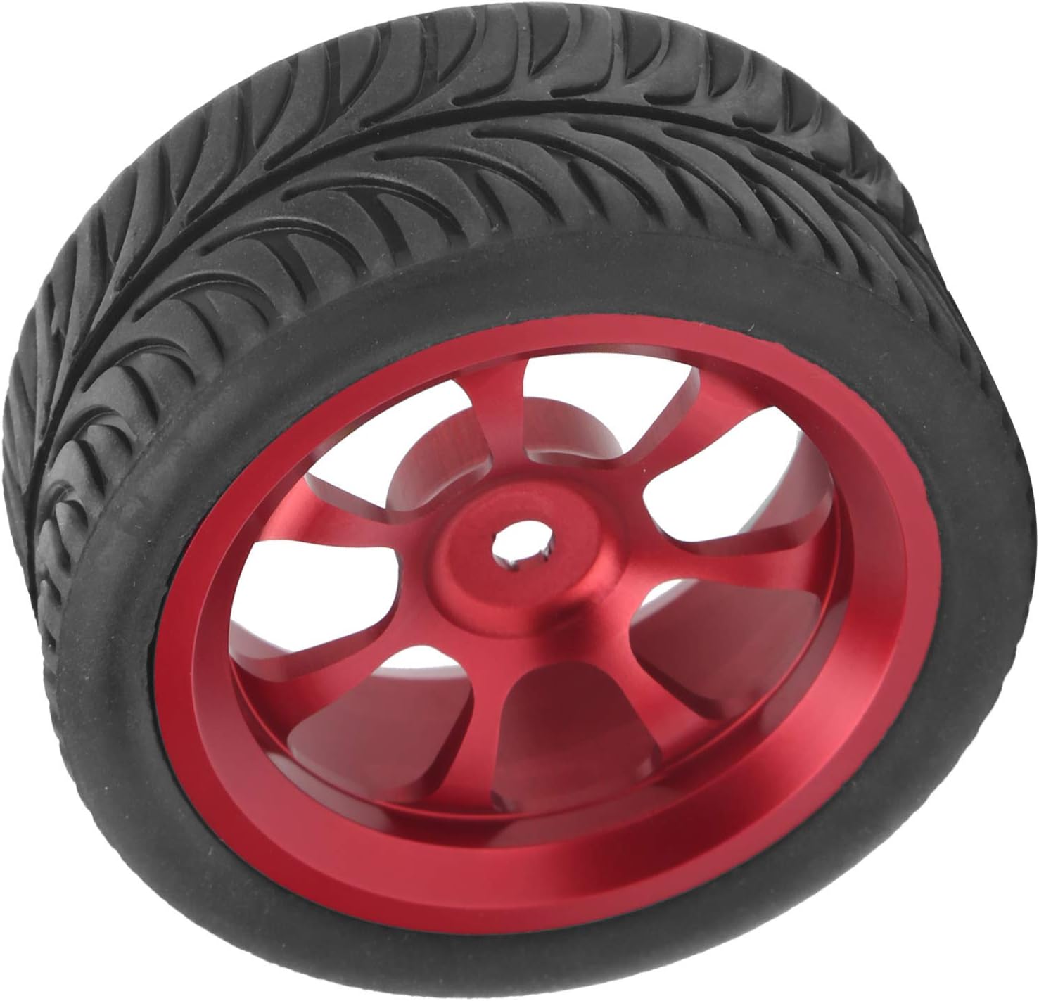 4Pcs Metal Wheel Rims Tires with Adapter for 1/18 RC Car I37681