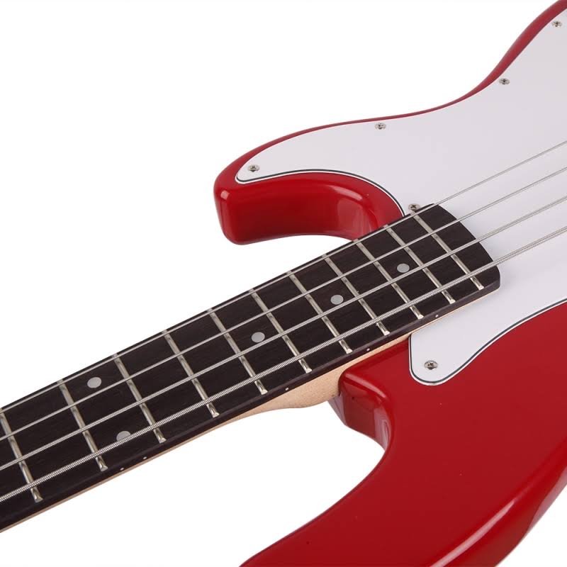 Red Electric Bass Guitar with 20W Amplifier J1639