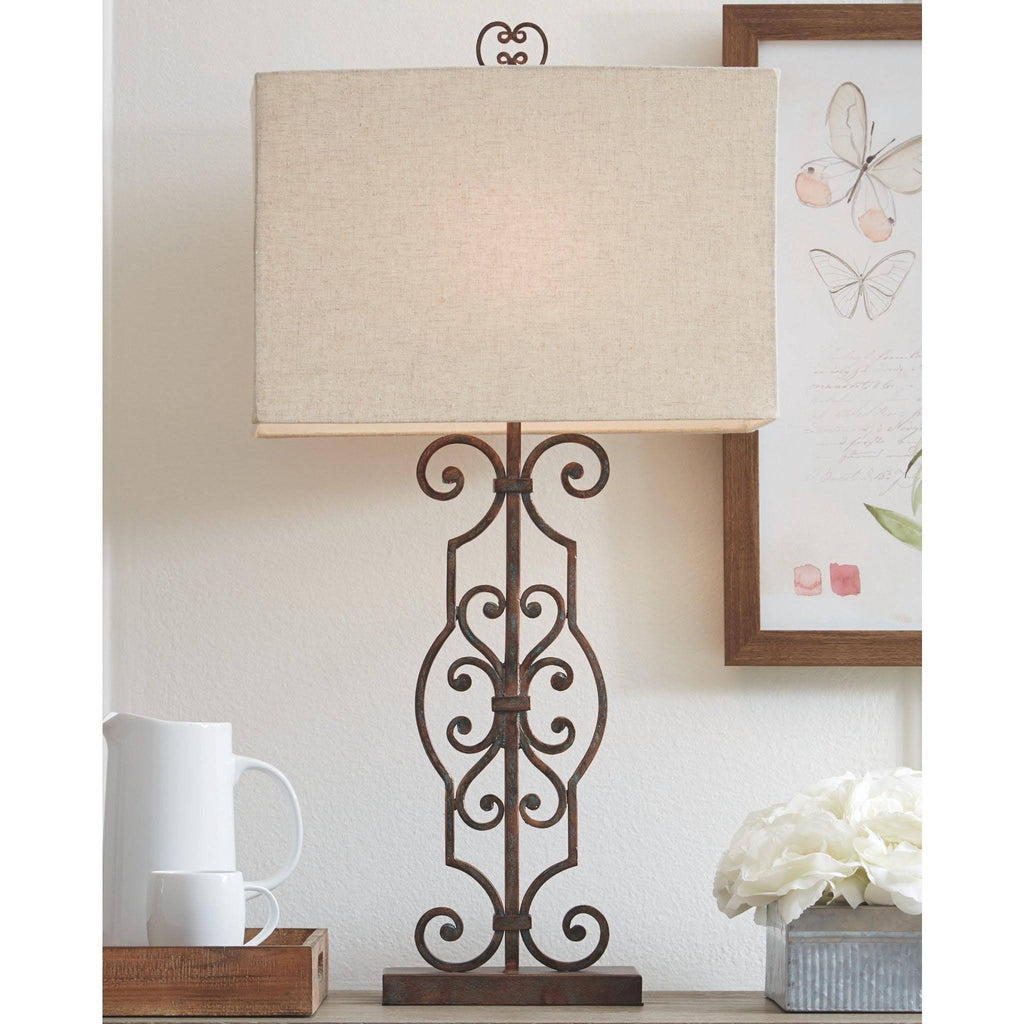 Antique Copper Metal Table Lamp X40007