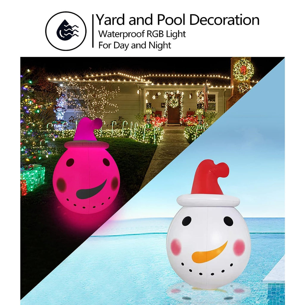 Christmas Inflatable Snowman with Rotating LED Lights W140410