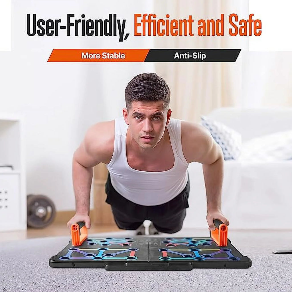 Portable Push Up Board with 5pcs Resistance Bands X656