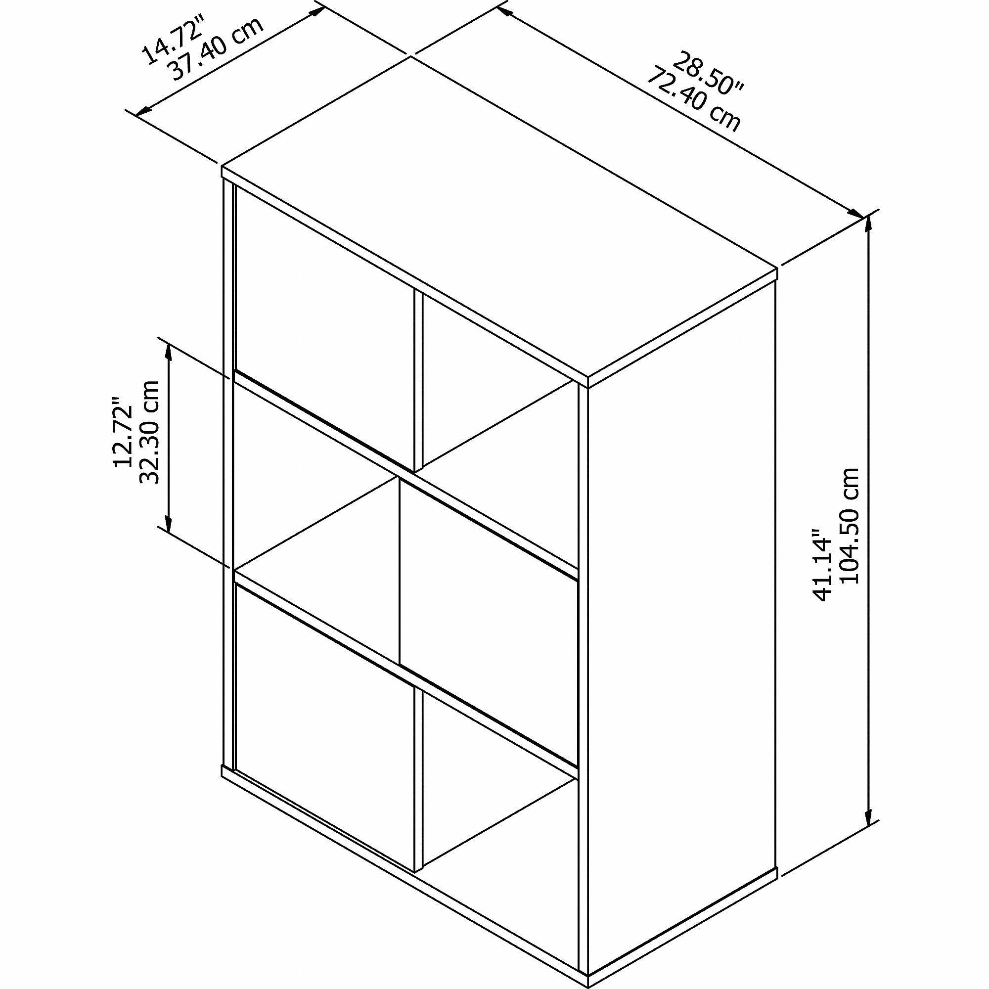 White and Fresh Walnut 6-Cube Organizer Q858883