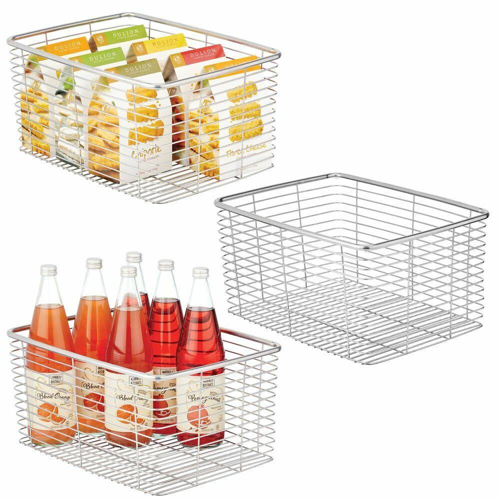 Metal Wire Kitchen Pantry Storage Organizer Bin M841