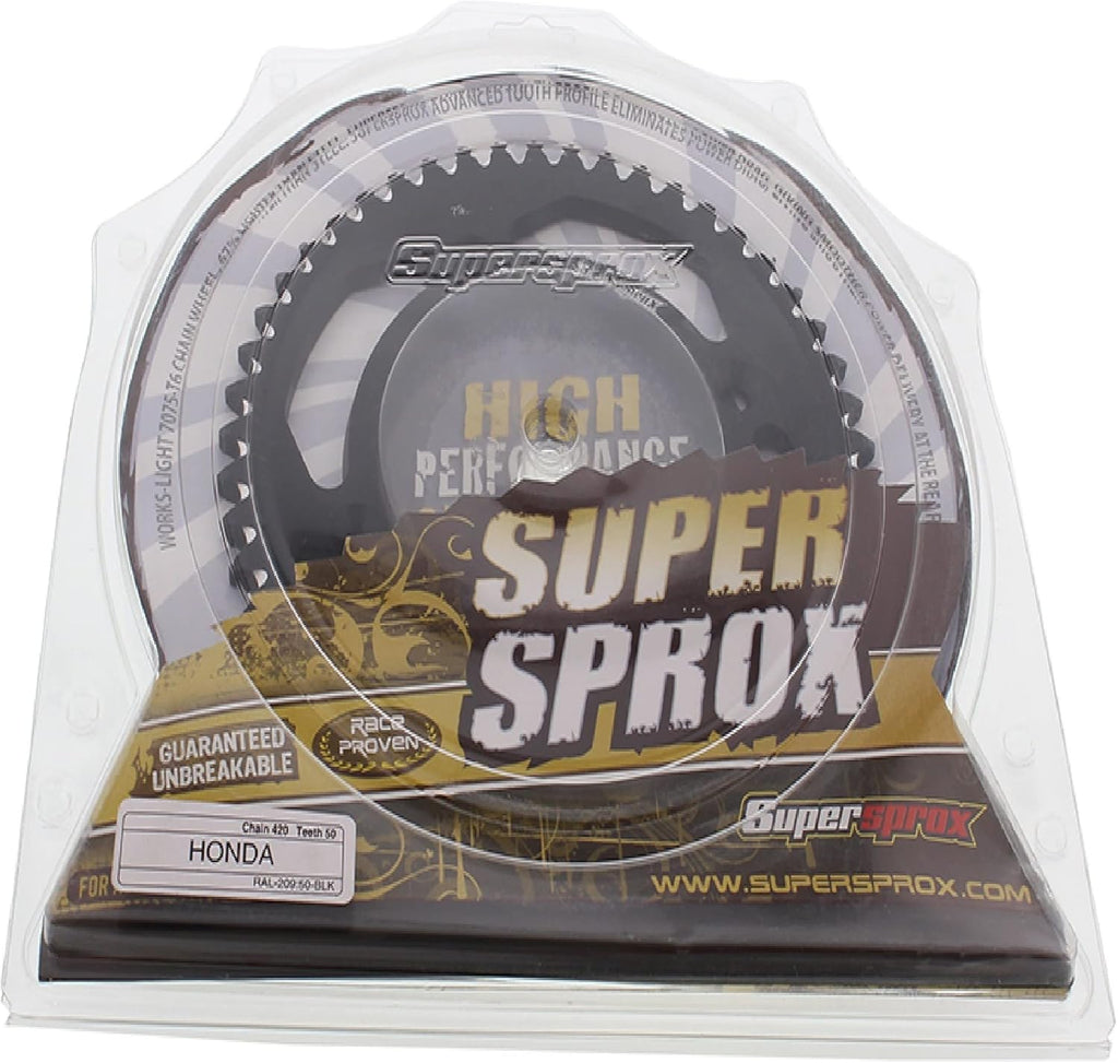 Black Aluminum Sprocket 50T Chain Size 420 Pack of 2 M24589