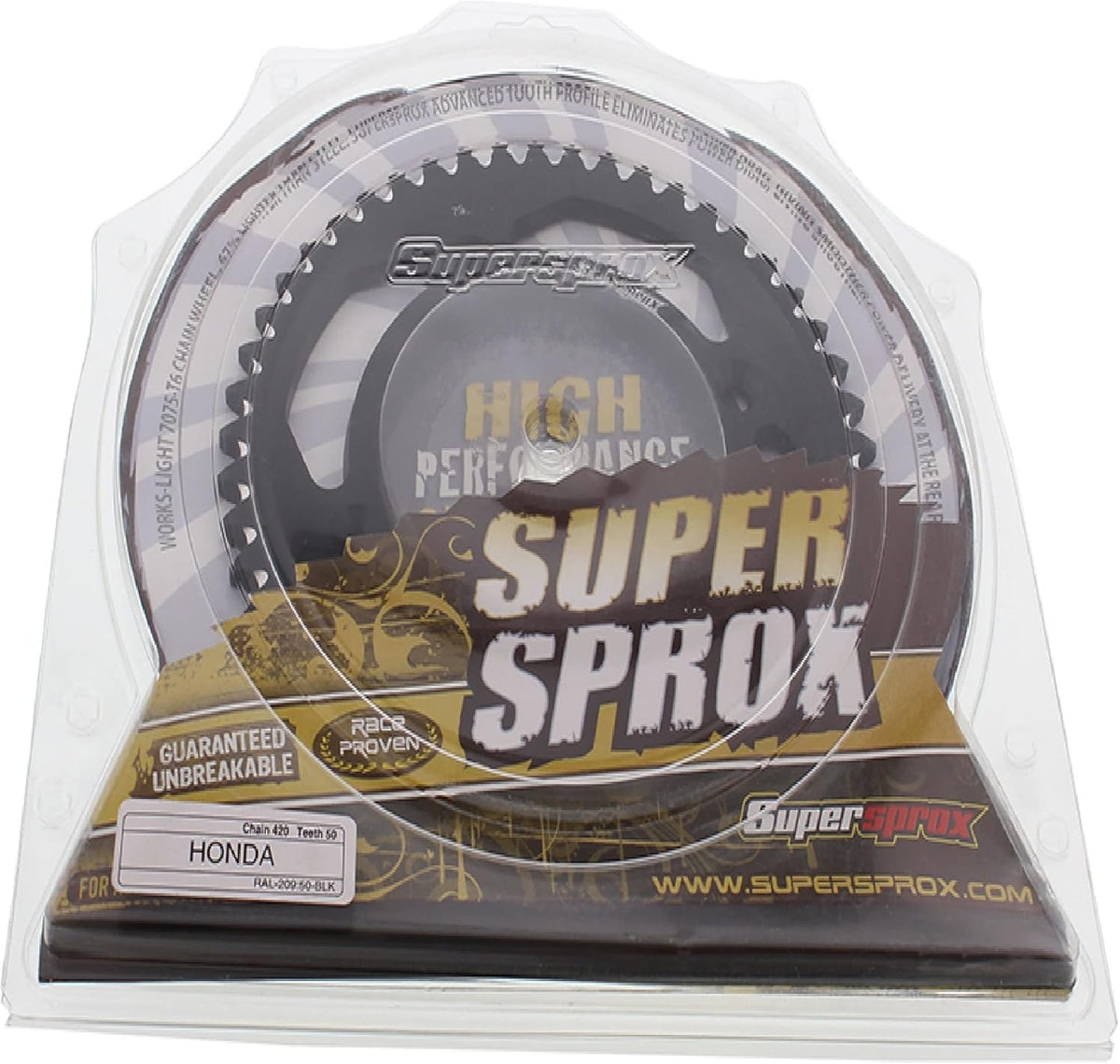 Black Aluminum Sprocket 50T Chain Size 420 Pack of 2 M24589